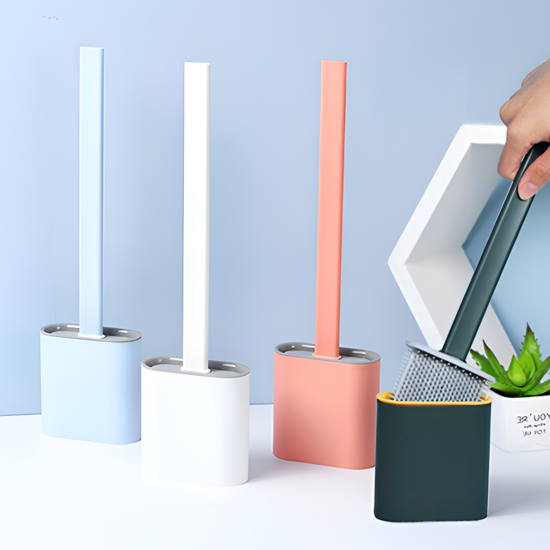 Compact Bathroom Toilet Brush and Holder