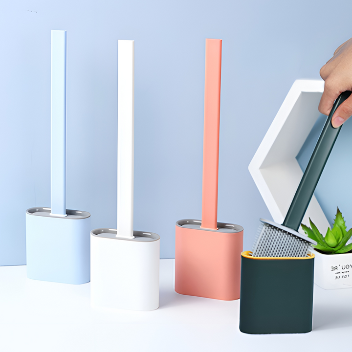 Compact Bathroom Toilet Brush and Holder