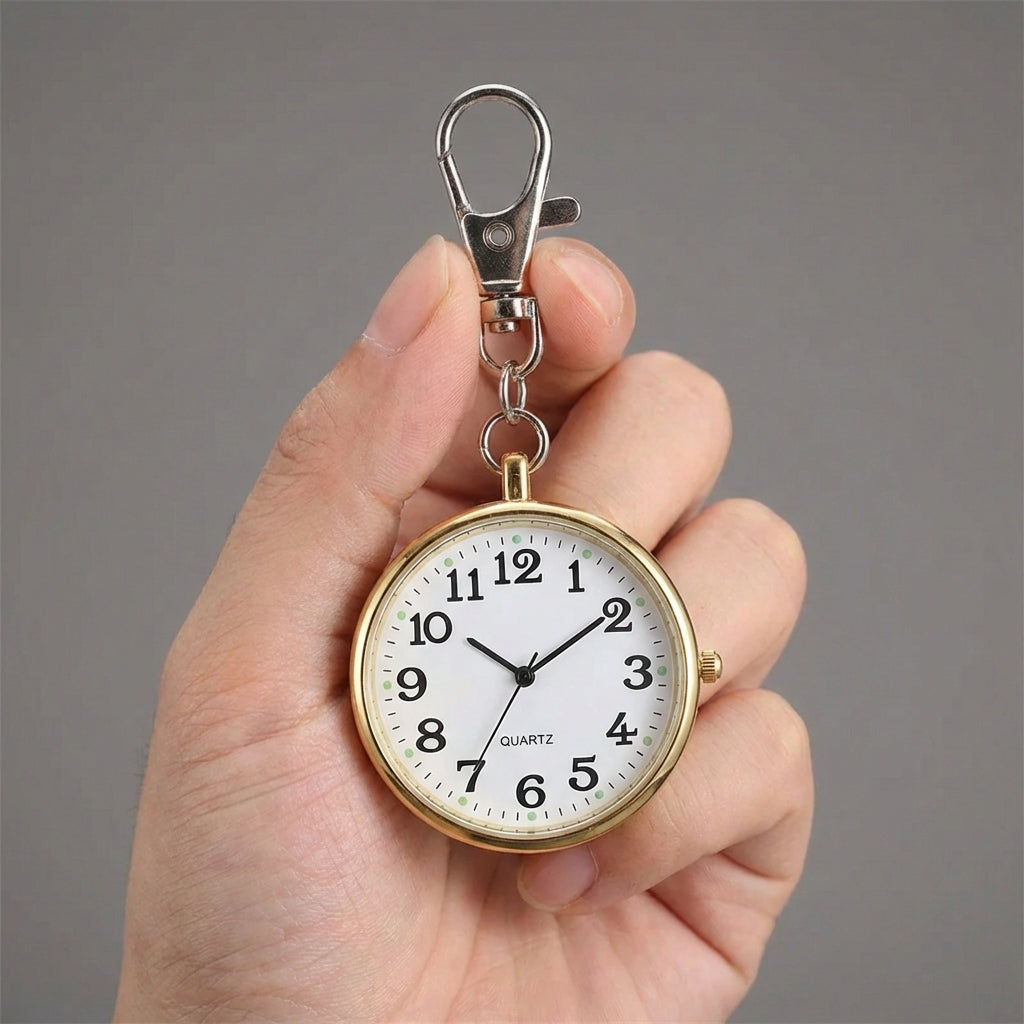 Compact Keyring Pocket Watch