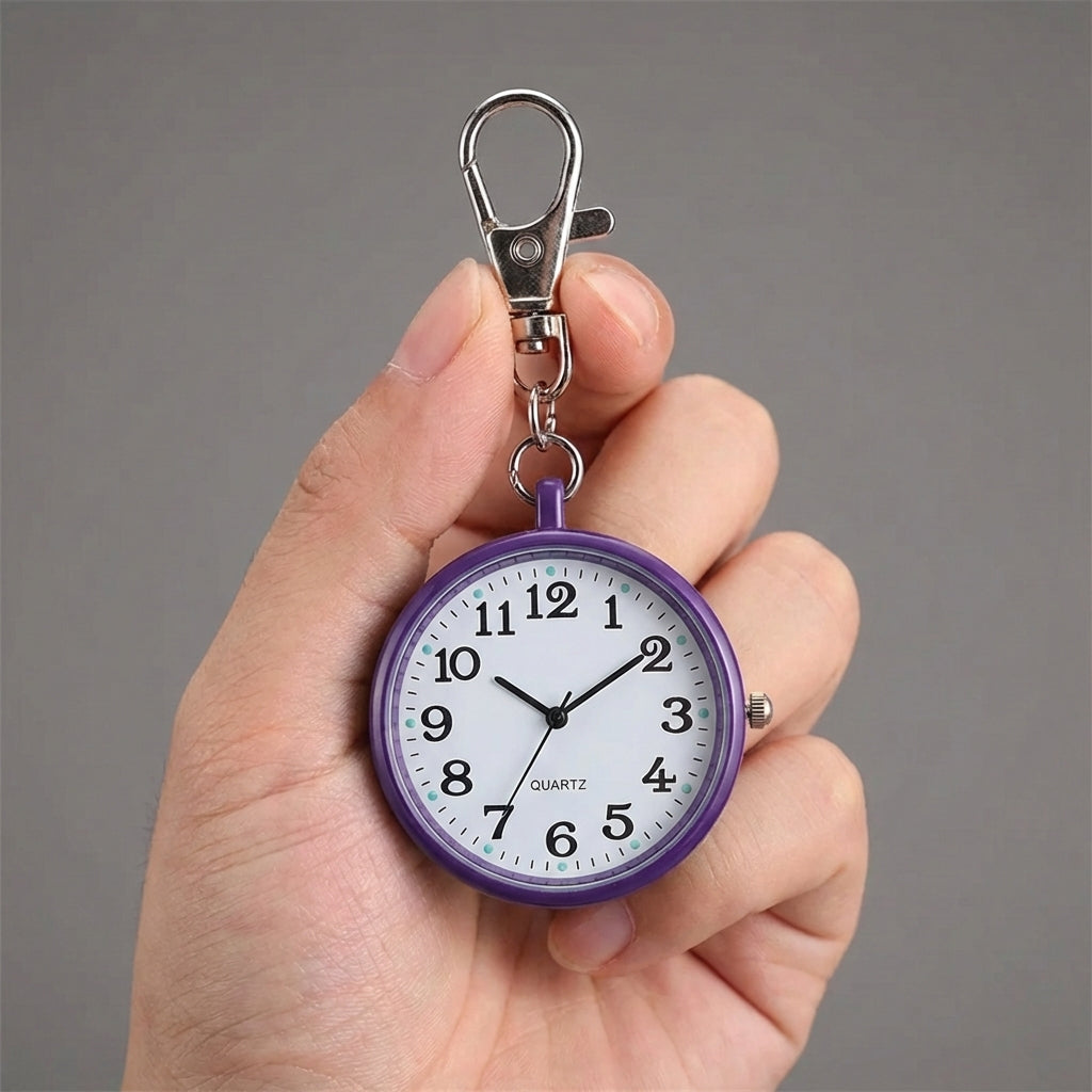 Compact Keyring Pocket Watch