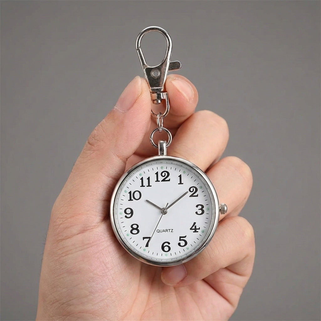 Compact Keyring Pocket Watch