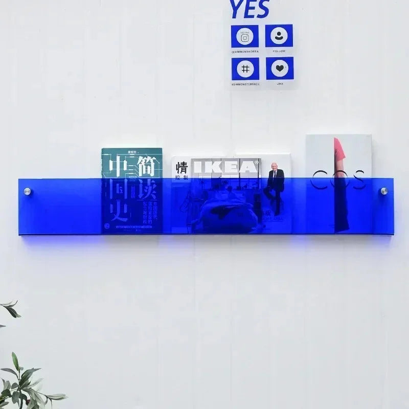 Compact Wall Display Shelves for Books and Records