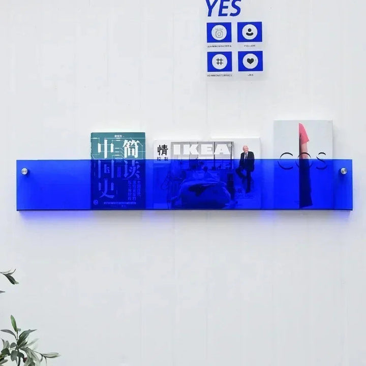 Compact Wall Display Shelves for Books and Records