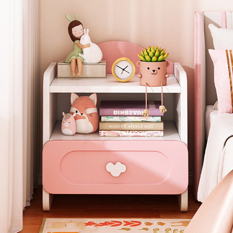 Contemporary Kids 2-Drawer MDF Square Bedroom Nightstand