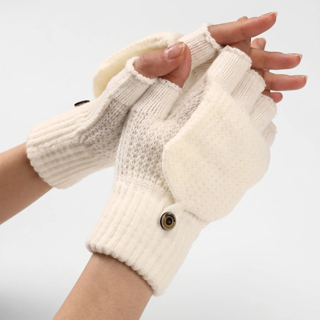 Convertible Knitted Winter Mittens