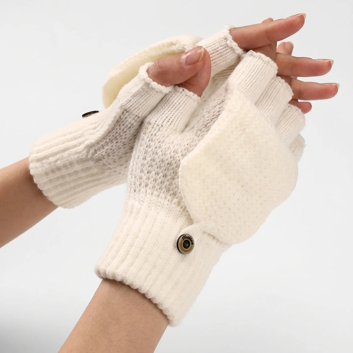 Convertible Knitted Winter Mittens