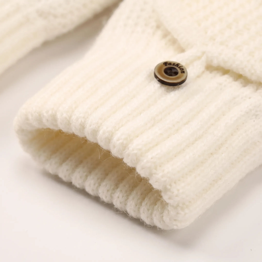 Convertible Knitted Winter Mittens