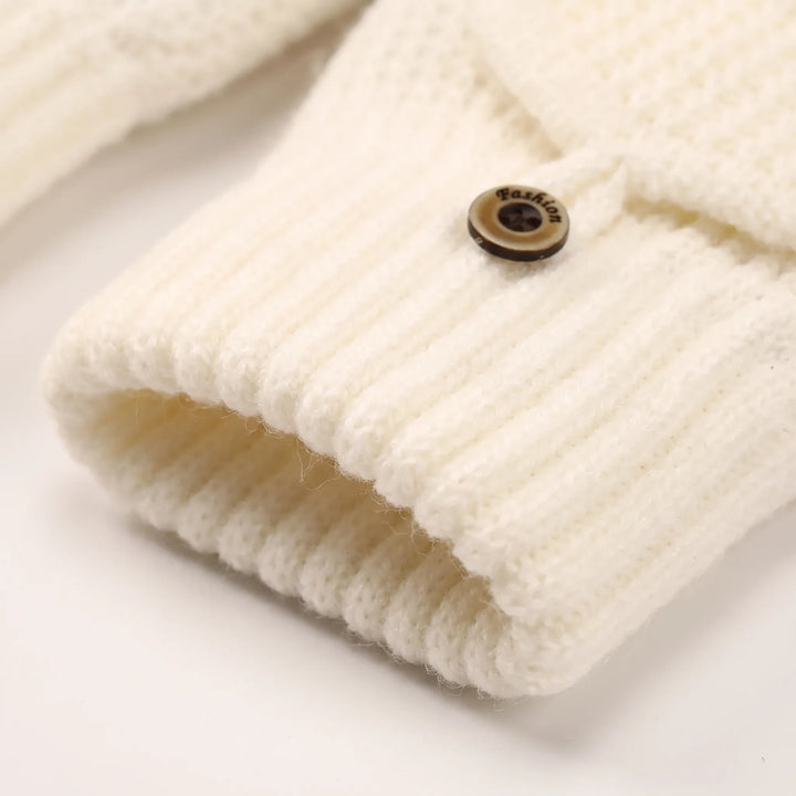Convertible Knitted Winter Mittens