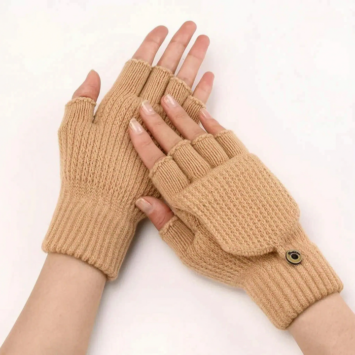 Convertible Knitted Winter Mittens