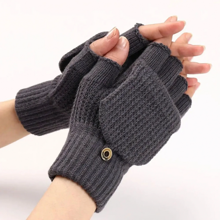 Convertible Knitted Winter Mittens