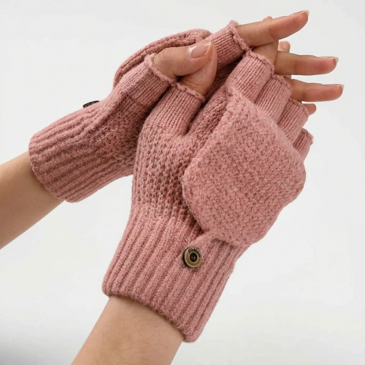 Convertible Knitted Winter Mittens
