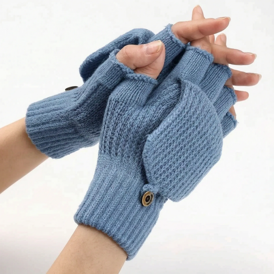 Convertible Knitted Winter Mittens
