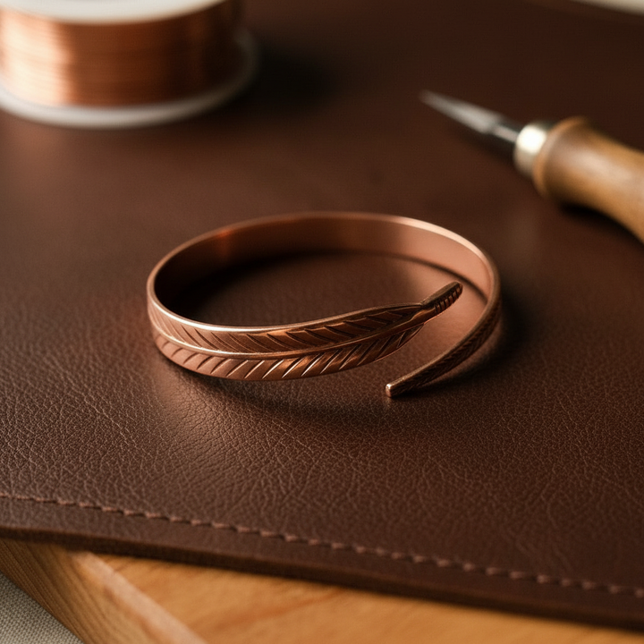 Feather Passage Copper Bracelet