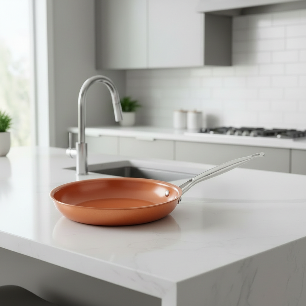COPPER PAN - Professional copper pan with non-stick coating &amp; perfect heat distribution