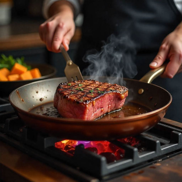 COPPER PAN - Professional copper pan with non-stick coating &amp; perfect heat distribution