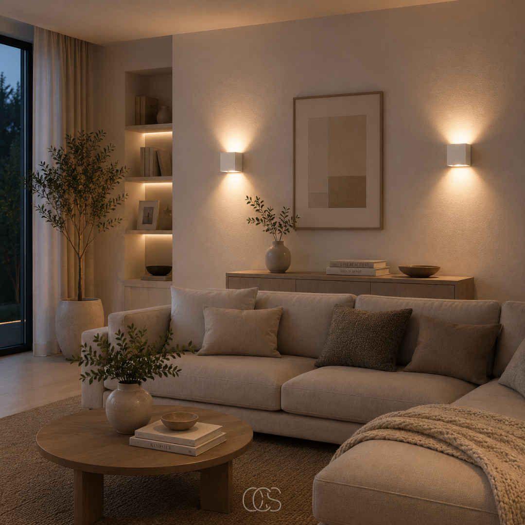 Cordless Square Sensor Wall Light in Aluminium