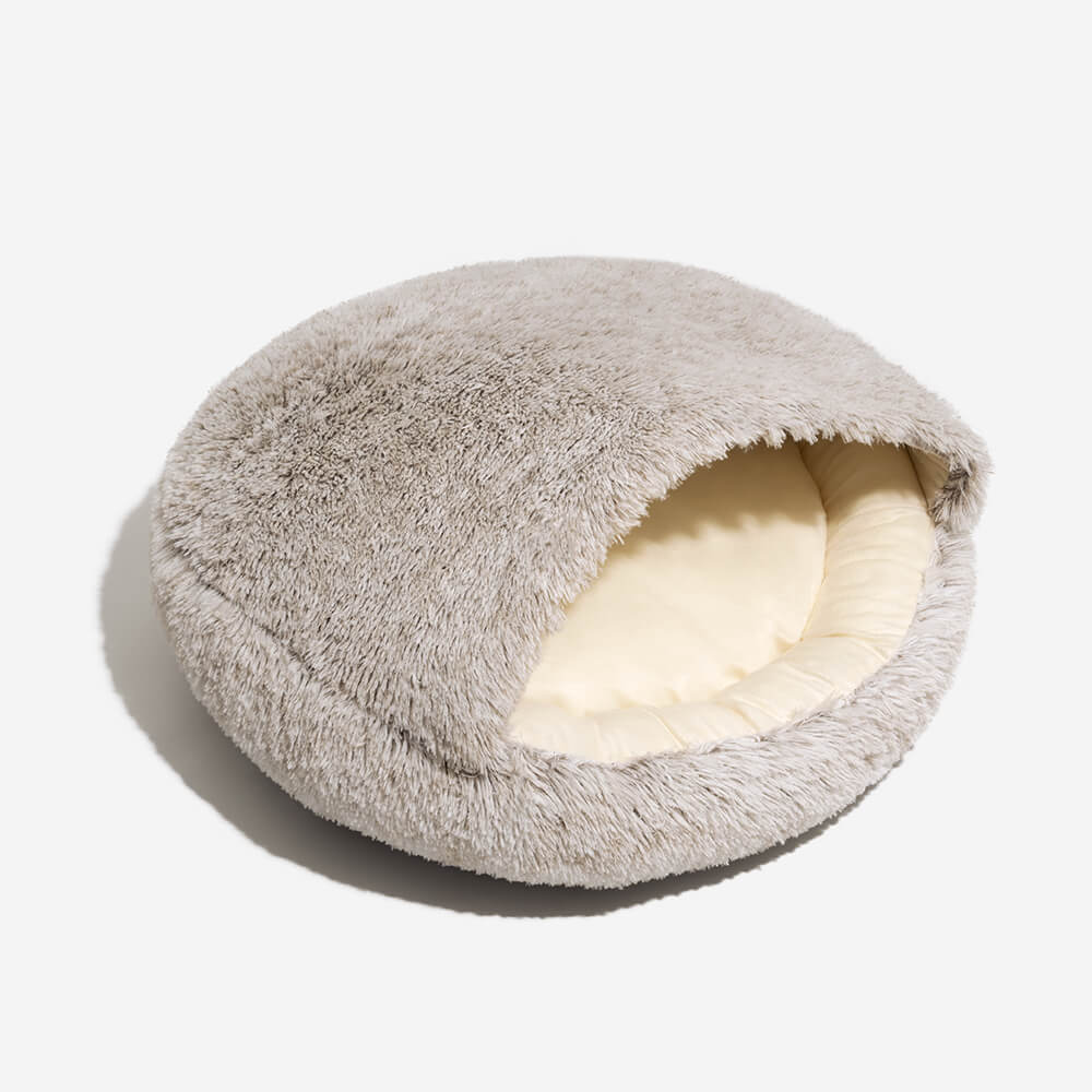 Cozy &amp; Safe Semi-Open Pet Bed Soft Cotton Fabric