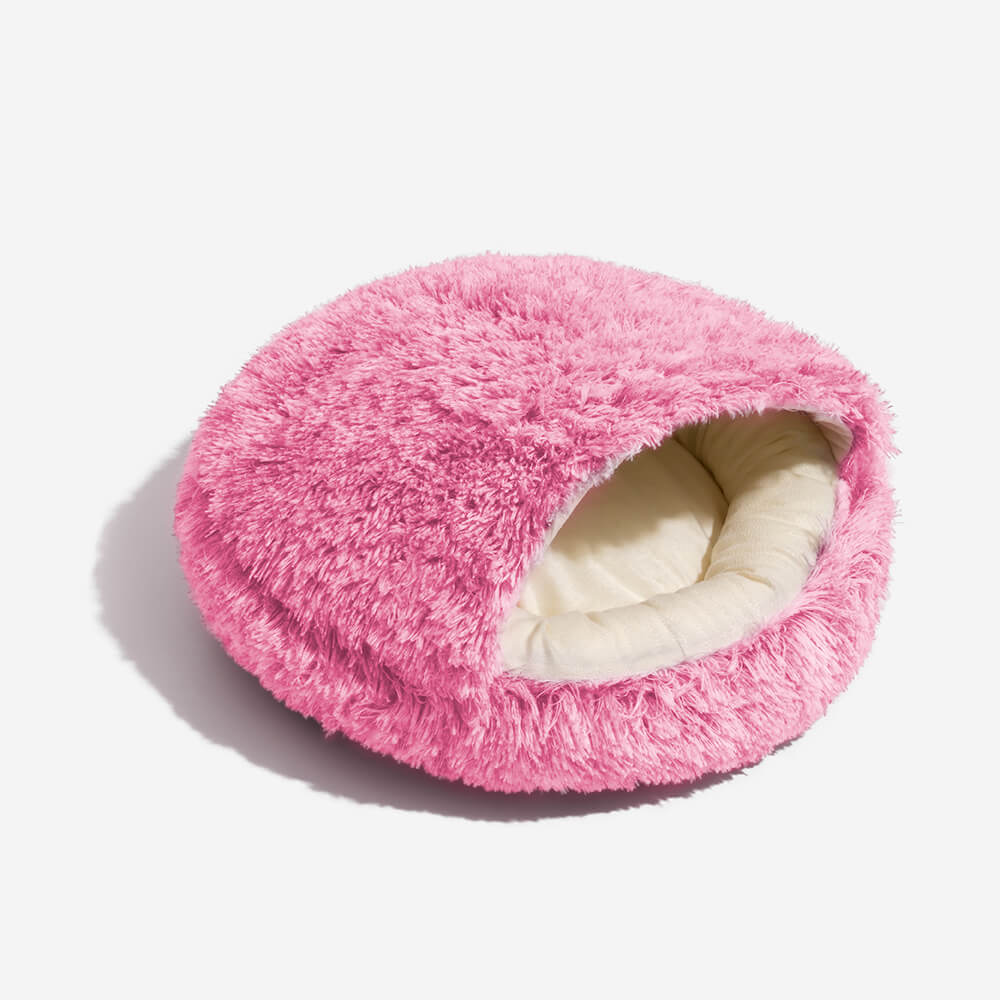 Cozy &amp; Safe Semi-Open Pet Bed Soft Cotton Fabric