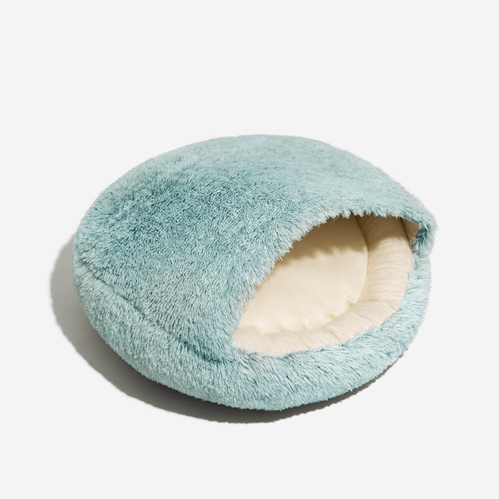 Cozy &amp; Safe Semi-Open Pet Bed Soft Cotton Fabric