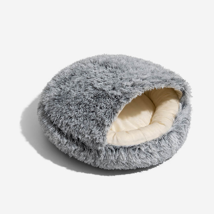 Cozy &amp; Safe Semi-Open Pet Bed Soft Cotton Fabric