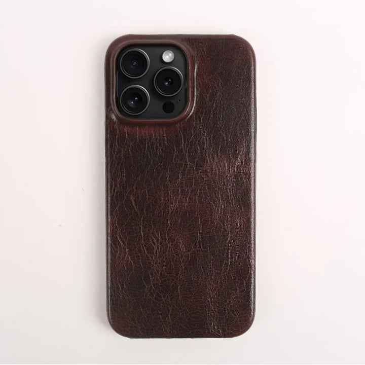 Crownline Leather iPhone Case In Genuine Cowhide Handmade