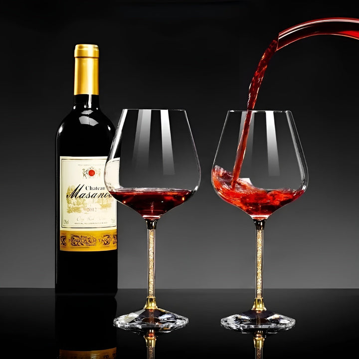 Crystal Glass in 2-Pack – Elegant Wine Glasses | Tall &amp; Luxurious for Parties &amp; Events