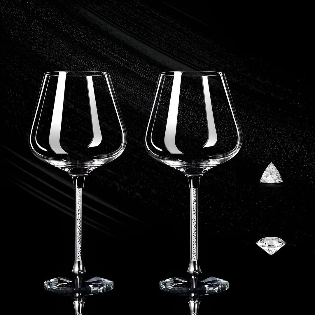 Crystal Glass in 2-Pack – Elegant Wine Glasses | Tall &amp; Luxurious for Parties &amp; Events