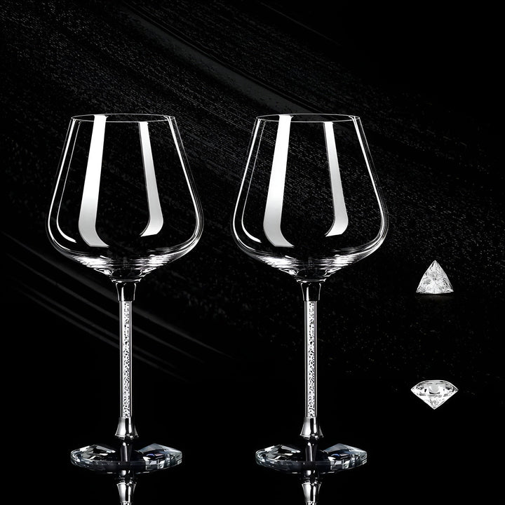 Crystal Glass in 2-Pack – Elegant Wine Glasses | Tall &amp; Luxurious for Parties &amp; Events