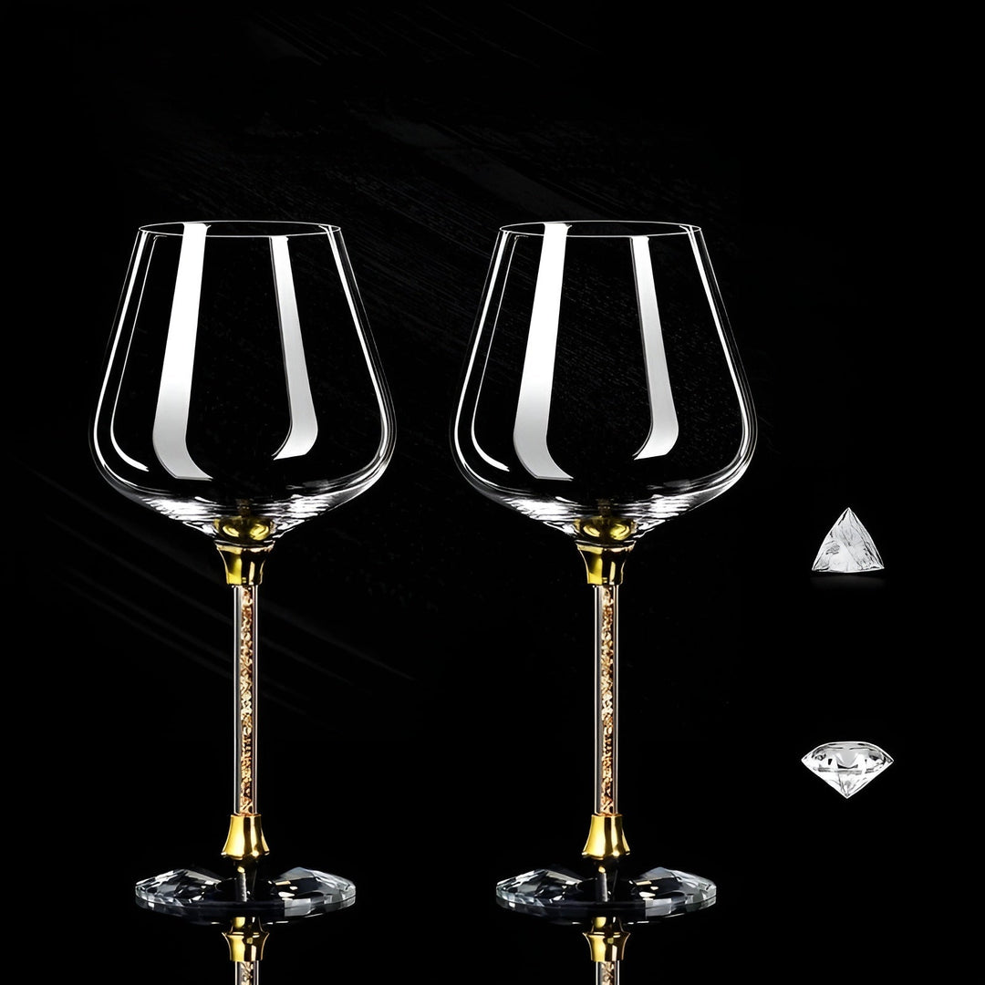 Crystal Glass in 2-Pack – Elegant Wine Glasses | Tall &amp; Luxurious for Parties &amp; Events