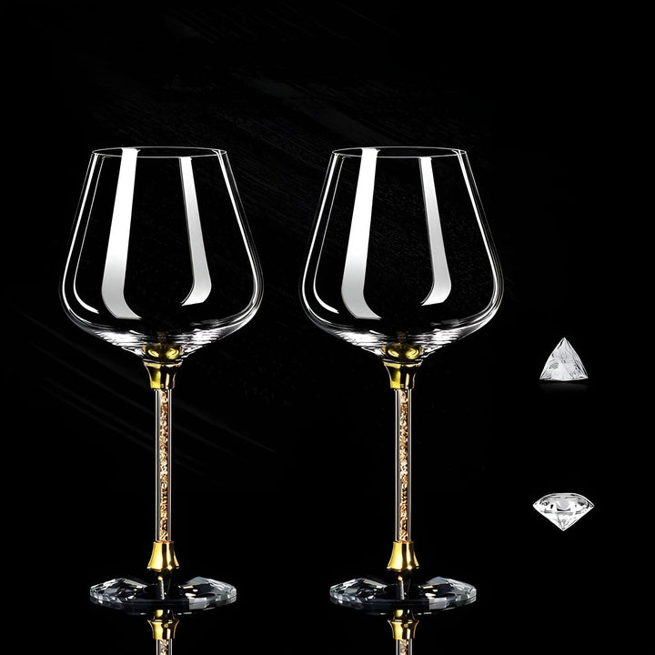 Crystal Glass in 2-Pack – Elegant Wine Glasses | Tall &amp; Luxurious for Parties &amp; Events