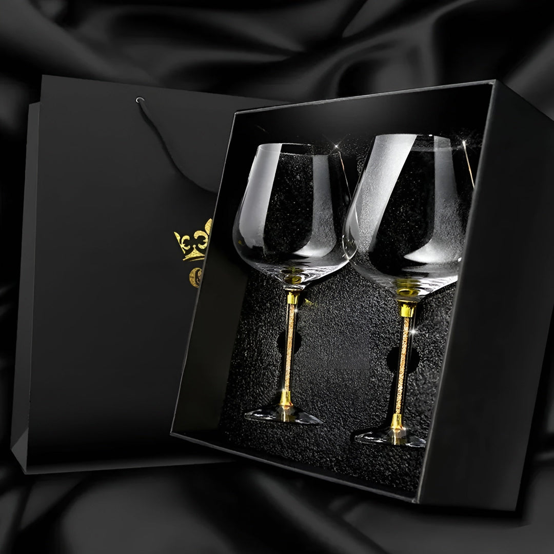 Crystal Glass in 2-Pack – Elegant Wine Glasses | Tall &amp; Luxurious for Parties &amp; Events