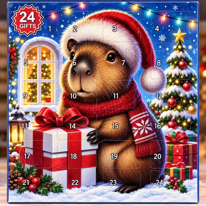 Cute and Fun Capybara Advent Calendar Holiday Gift