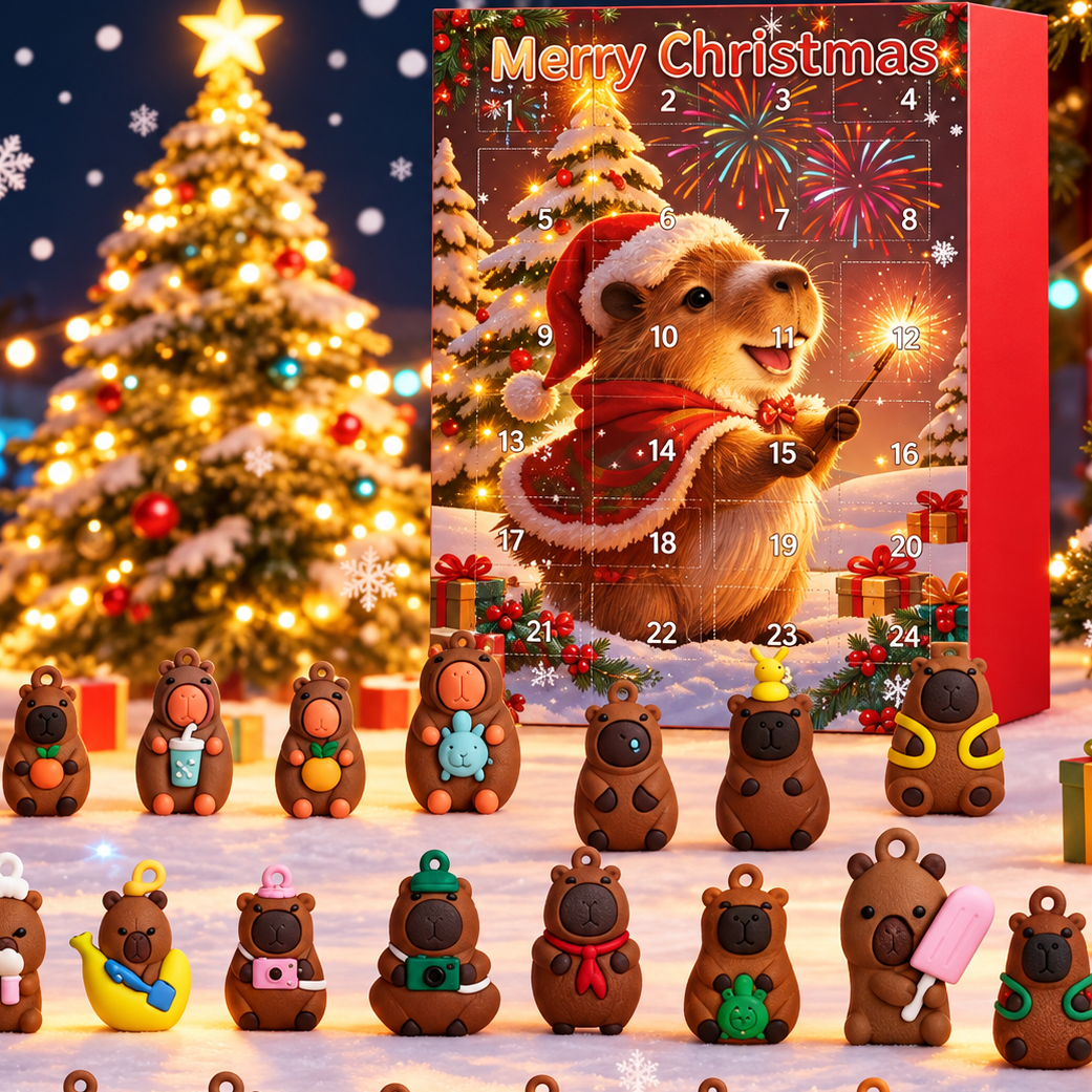 Cute and Fun Capybara Advent Calendar Holiday Gift