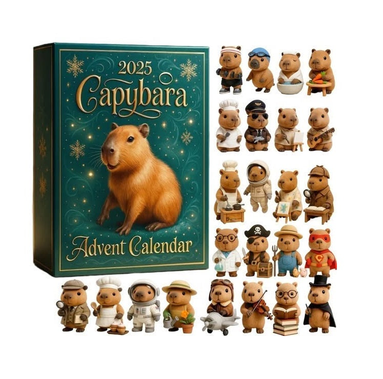Cute and Fun Capybara Advent Calendar Holiday Gift
