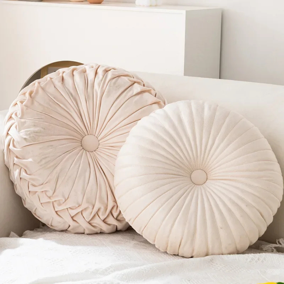 Decorative Cotton-Blend Cushion with Modern Design
