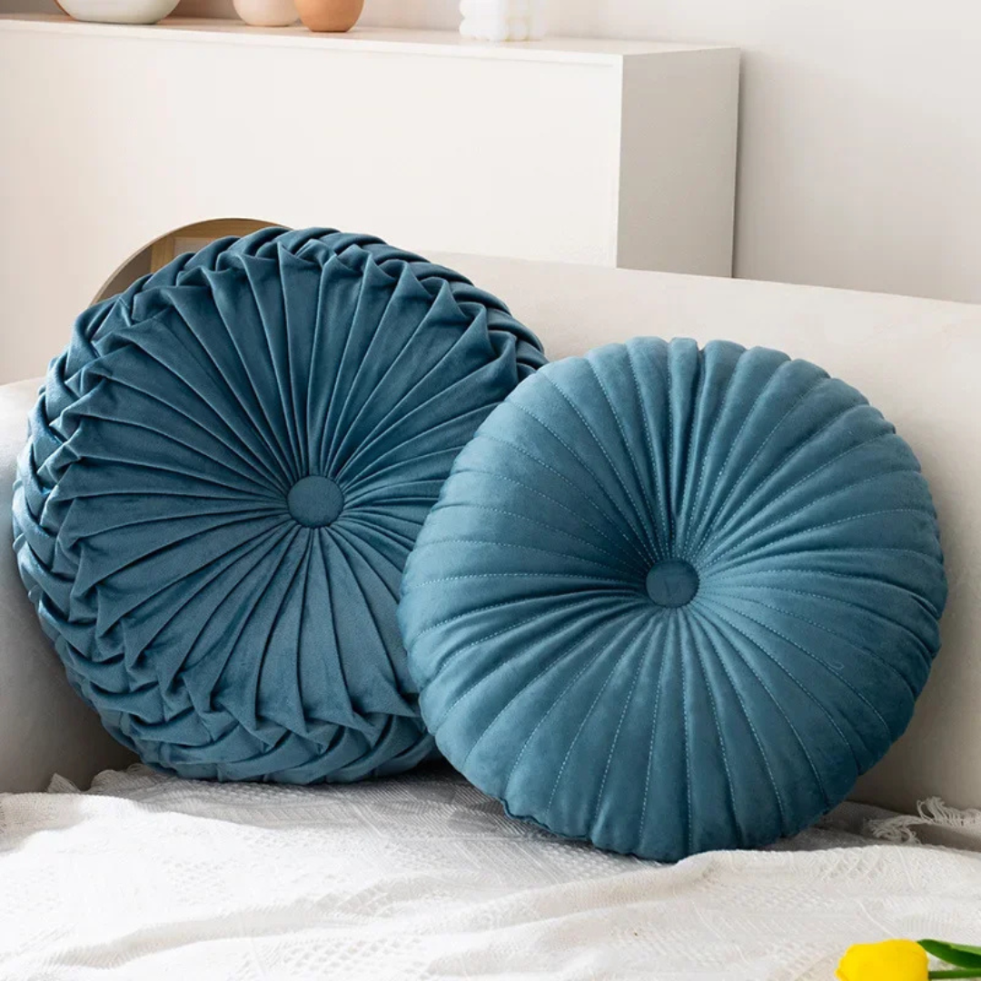Decorative Cotton-Blend Cushion with Modern Design