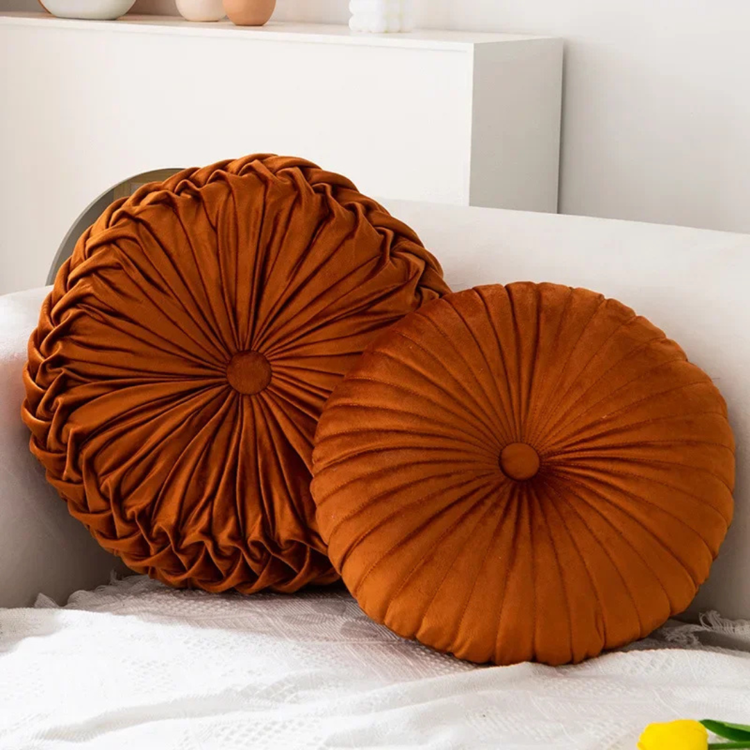 Decorative Cotton-Blend Cushion with Modern Design