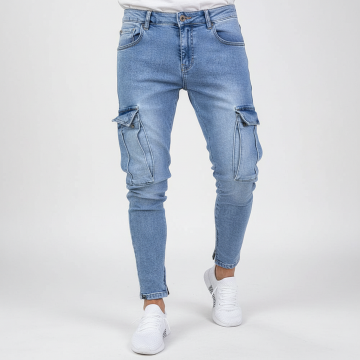 Denim Cargo Pants