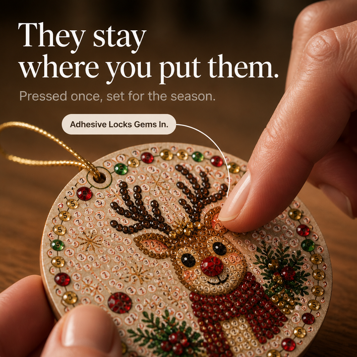 Diamond Painting Christmas Ornament Kit (6-Piece)