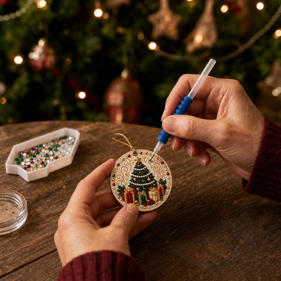 Diamond Painting Christmas Ornament Kit (6-Piece)