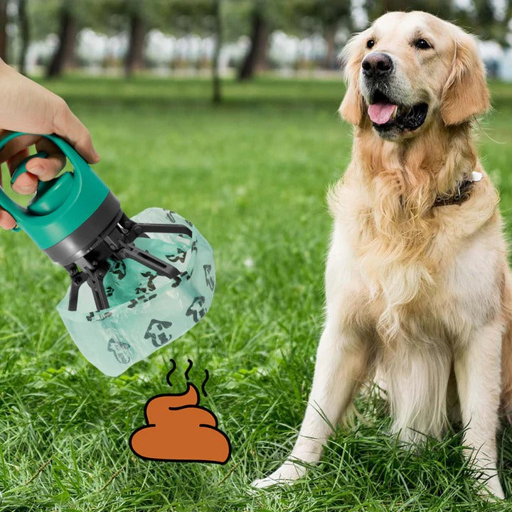 Dog Waste Claw Picker with Integrated Bag Dispenser