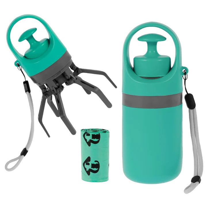 Dog Waste Claw Picker with Integrated Bag Dispenser
