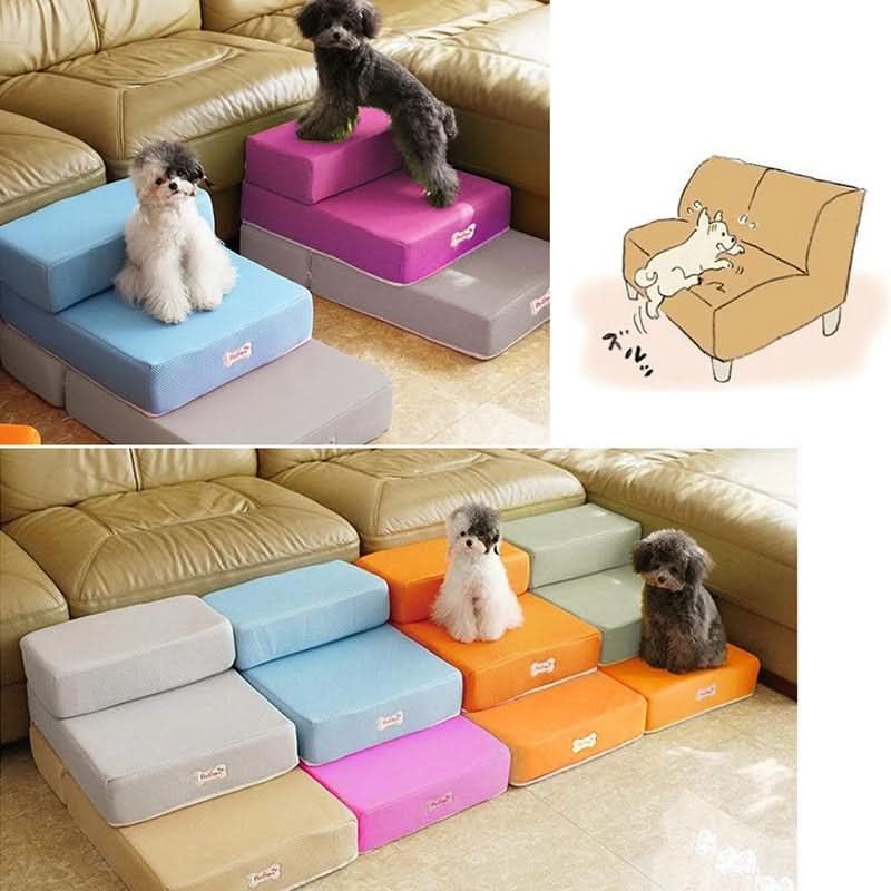 DOGSTEP PRO - Luxury dog steps for safe access to couch &amp; bed