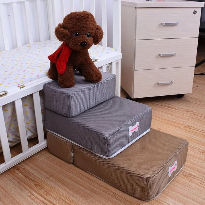 DOGSTEP PRO - Luxury dog steps for safe access to couch &amp; bed