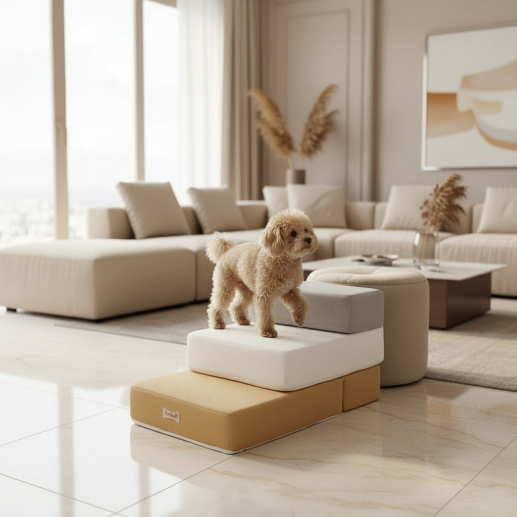 DOGSTEP PRO - Luxury dog steps for safe access to couch &amp; bed