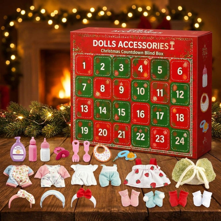Baby Doll Accessories Advent Calendar, 24 Outfits, Bottles and Dress-Up Surprises
