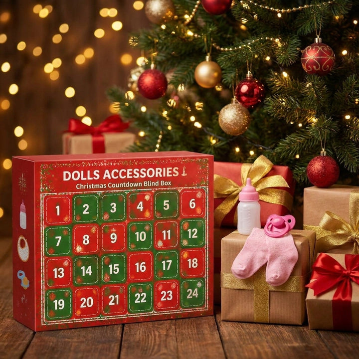 Baby Doll Accessories Advent Calendar, 24 Outfits, Bottles and Dress-Up Surprises