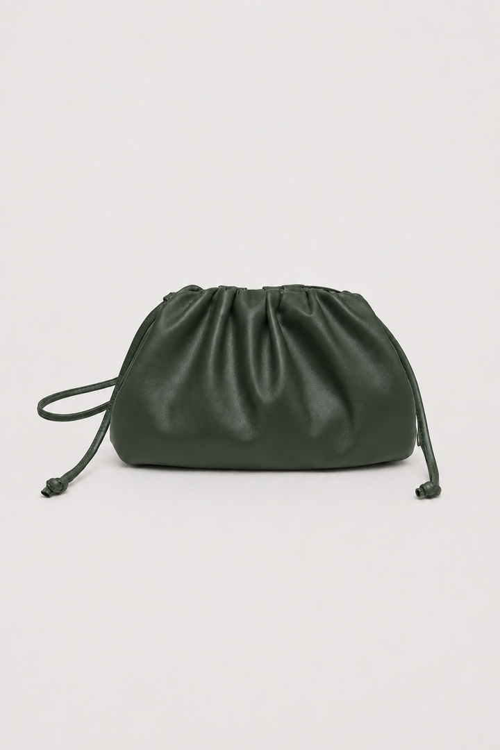 Dumpling Crossbody Bag - Pleated Silhouette with Soft Drape