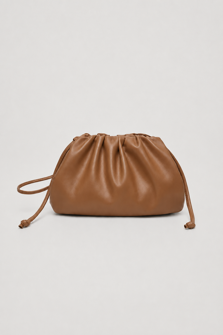 Dumpling Crossbody Bag - Pleated Silhouette with Soft Drape