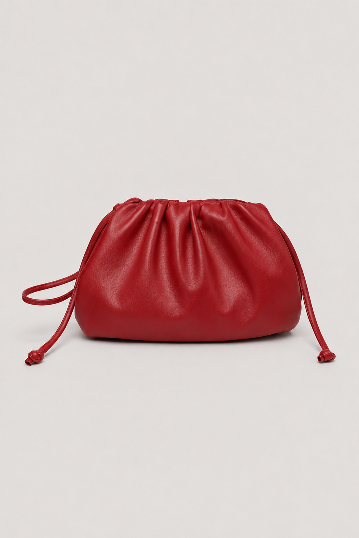 Dumpling Crossbody Bag - Pleated Silhouette with Soft Drape